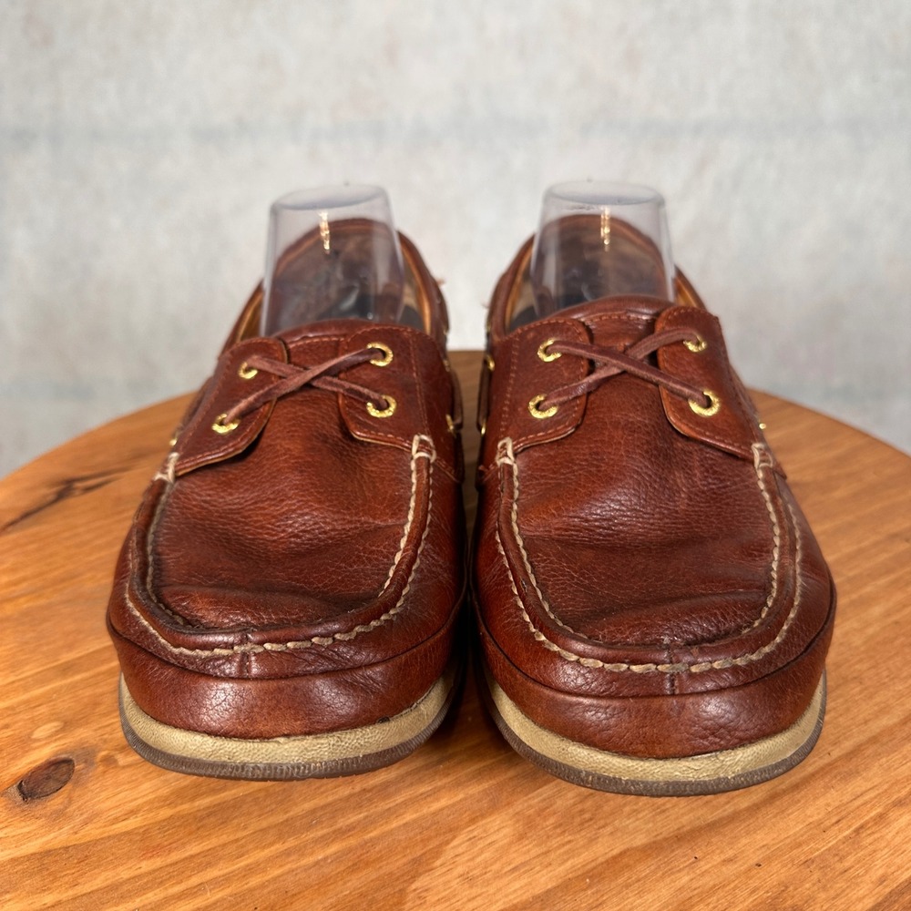 Sperry Top-Sider Billfish Boat Shoes Mens 11M Tan Leather Fair Condition 0579060 - Picture 2 of 16